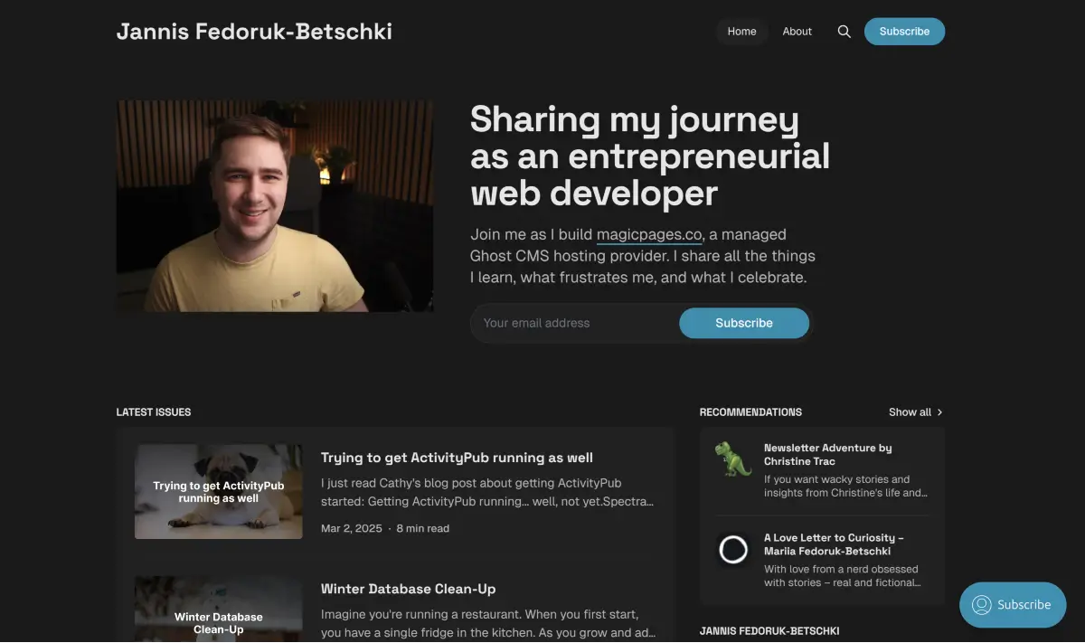 Published Ghost Site