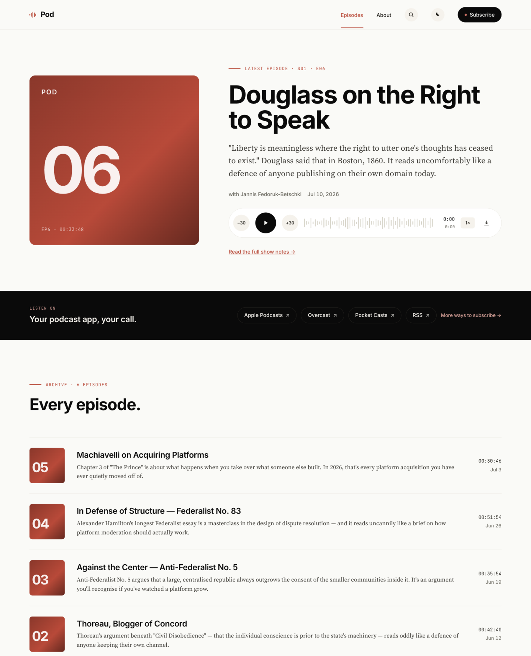 Pod preview